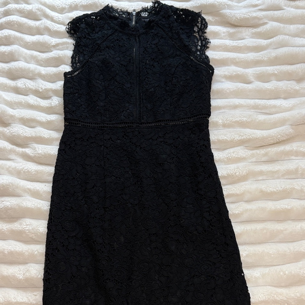 Bardot Black Lace Midi Dress